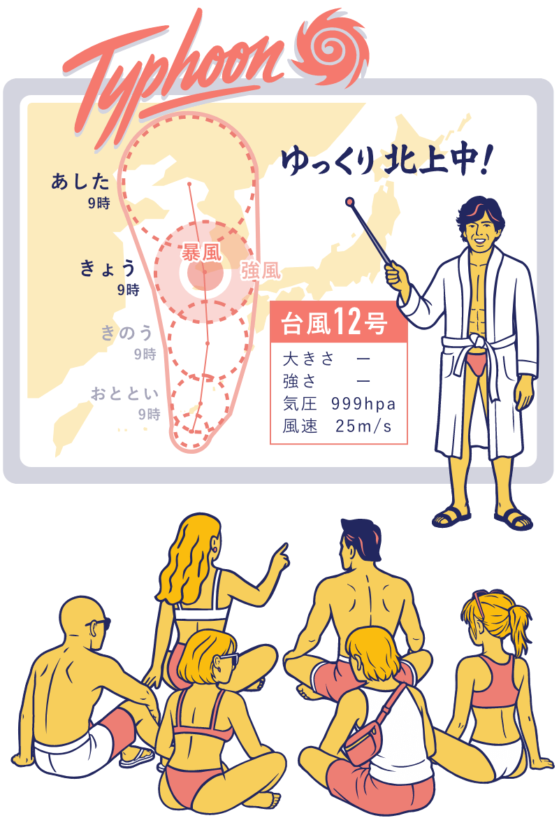 天気予報：台風通過